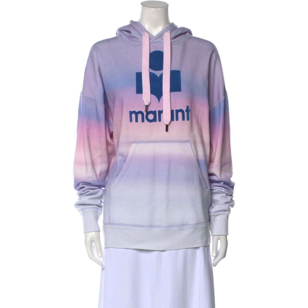 ISABEL MARANT ÉTOILE Mansel Ombre Graphic Crew Neck Pullover Hoodie-FR 36 / US 4